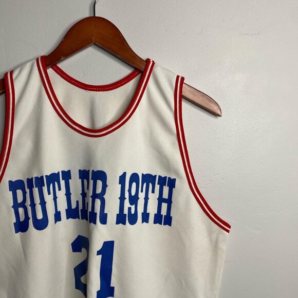 Vintage Butler 19th #21 white red and blue jersey about a size medium - Picture 3 of 5